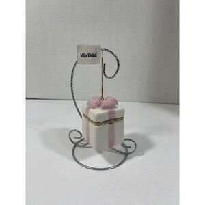 Miles Kimball Porcelain Trinket Box Christmas Ornament NIB
